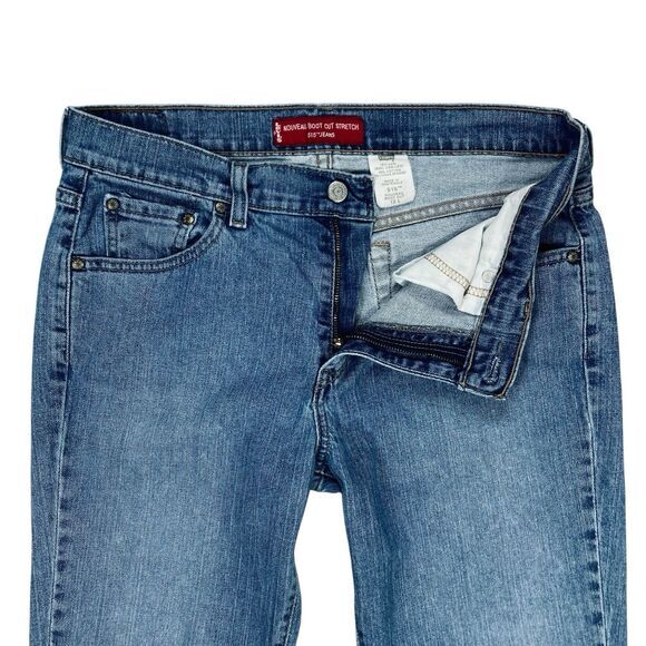 Levi's 515 Jeans Womens 12 Blue Neuveau Boot Cut Stretchy Western Cowgirl Denim - Picture 3 of 14